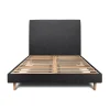 Sommeil De Plomb Lit avec tête de lit tapissier tissu et sommier kit - Lit en bois massif
