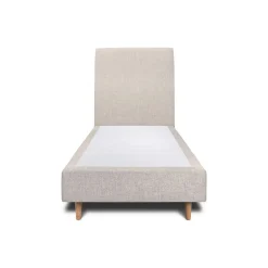 Sommeil De Plomb Lit avec tête de lit tapissier tissu et sommier tapissier - Lit en bois massif Discount