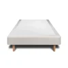 Sommeil De Plomb Lit avec tête de lit tapissier velours et sommier tapissier - Lit en bois massif Outlet