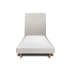 Sommeil De Plomb Lit avec tête de lit tapissier velours et sommier tapissier - Lit en bois massif Outlet