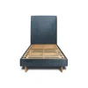 Sommeil De Plomb Lit avec tête de lit tapissier bouclette et sommier kit - Lit en bois massif