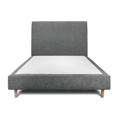 Sommeil De Plomb Lit avec tête de lit tapissier tissu et sommier tapissier - Lit en bois massif Outlet