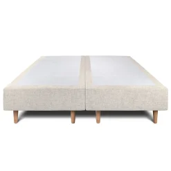 Sommeil De Plomb Lit avec tête de lit tapissier tissu et sommier tapissier - Lit en bois massif