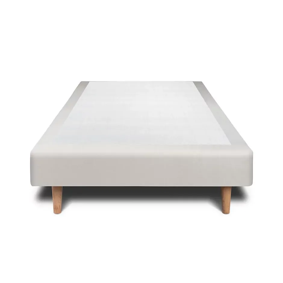 Sommeil De Plomb Lit avec tête de lit tapissier velours et sommier tapissier - Lit en bois massif Sale