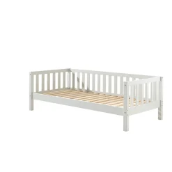 Petits-Meubles Lit banquette 90x200 sommier et tiroir de lit inclus Vipack Fritz - Blanc