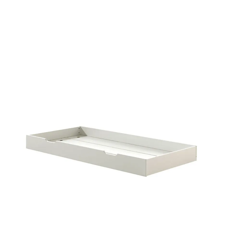 Petits-Meubles Lit banquette 90x200 sommier et tiroir de lit inclus Vipack Fritz - Blanc