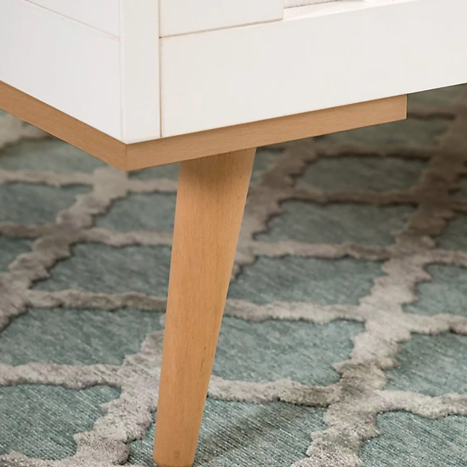 Little Sky Lit Bébé à Barreaux Avec Sommier Réglable Style Scandinave 120x60 Hêtre