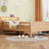 Redom Lit bois massif quatre vingt dix par deux cents avec USB Type C lampe LED tete rangement lit simple fonctionnelle bois Sale