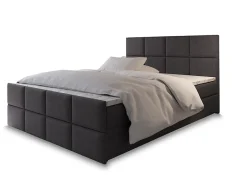 Masseno Lit Boxspring ARIEL 160X200 CM SAWANA 05, Gris, Lit avec matelas et rangement Hot