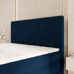 Masseno Lit Boxspring FELBIO 160X200 CM KRONOS 09, Bleu, Lit avec matelas et rangement