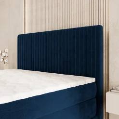 Masseno Lit Boxspring FELBIO 180X200 CM KRONOS 09, Bleu, Lit avec matelas et rangement
