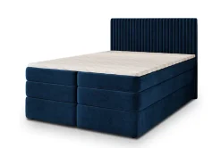 Masseno Lit Boxspring FELBIO 180X200 CM KRONOS 09, Bleu, Lit avec matelas et rangement