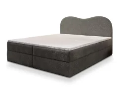 Masseno Lit Boxspring FLUVIA 160X200 CM NOW OR NEVER 92, Gris, Lit avec matelas et rangement Outlet