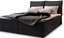 Masseno Lit Boxspring LENTE 160X200 CM MONOLITH 95, Noir, Lit avec matelas et rangement Online