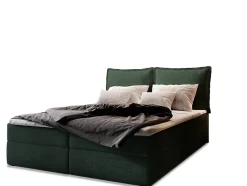 Masseno Lit Boxspring LENTE 180X200 CM LINCOLN 39, Vert foncé, Lit avec matelas et rangement Online