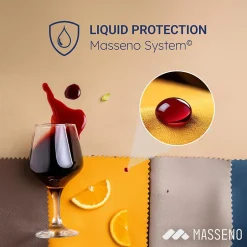 Masseno Lit Boxspring MERIL 140X200 CM PAROS 05, Gris clair, Lit avec matelas et rangement