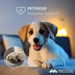 Masseno Lit Boxspring MONA 140X200 CM PAROS 02, Beige, Lit avec matelas et rangement Hot