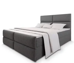Masseno Lit Boxspring MULEN 180X200 CM SAWANA 05, Gris, Lit avec matelas et rangement Hot