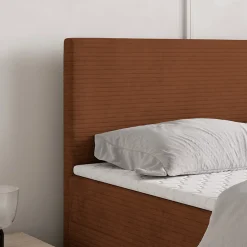 Masseno Lit Boxspring NIRA 180X200 CM ROMA 11, Terracotta, Lit avec matelas et rangement