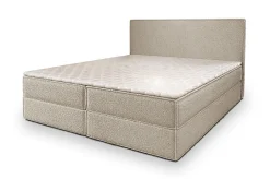 Masseno Lit Boxspring PELLIO 160X200 CM QUELLE 05, Beige, Lit avec matelas et rangement