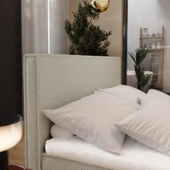 Masseno Lit Boxspring PELLIO 160X200 CM QUELLE 05, Beige, Lit avec matelas et rangement