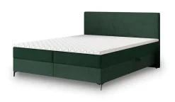 Masseno Lit Boxspring TORREL 160X200 CM POSO 14 + KRONOS 14, Vert foncé, Lit avec matelas et rangement Online