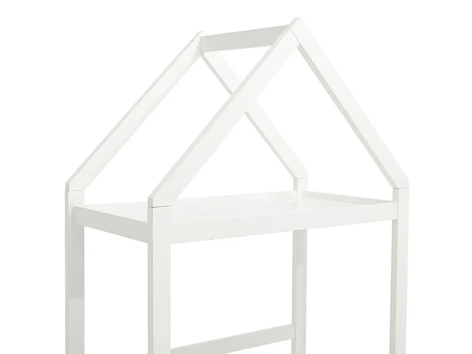 Enfant Vente-unique Lit cabane 90 x 190 cm - Pin et MDF - Blanc - VARLAINE