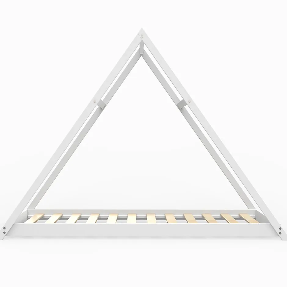 Weber Industries Lit cabane APACHE 90x190 + 1 sommier / Blanc Hot
