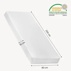 [En.Casa] Lit cabane double Aarghonmaa avec matelas 90 x 200 cm blanc en.casa Hot