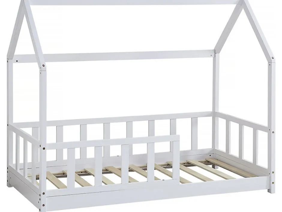 Enfant Habitat Et Jardin Lit cabane en bois "Charlotte" Blanc 80 x 160 cm