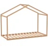 Enfant Bb Loisir Lit cabane enfant 90x190cm bois massif WATE Naturel inclus sommier