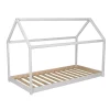 Enfant Bb Loisir Lit cabane enfant 90x200cm bois massif PANDOU Blanc inclus sommier