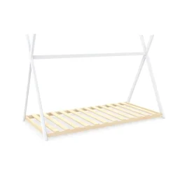 Bb Loisir Lit cabane enfant 90x190cm bois massif SOLI Blanc inclus sommier Clearance