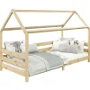 Enfant Idimex Lit cabane FINA 90 x 190 cm, en pin massif naturel