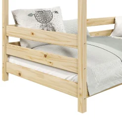 Enfant Idimex Lit cabane FINA 90 x 190 cm, en pin massif naturel