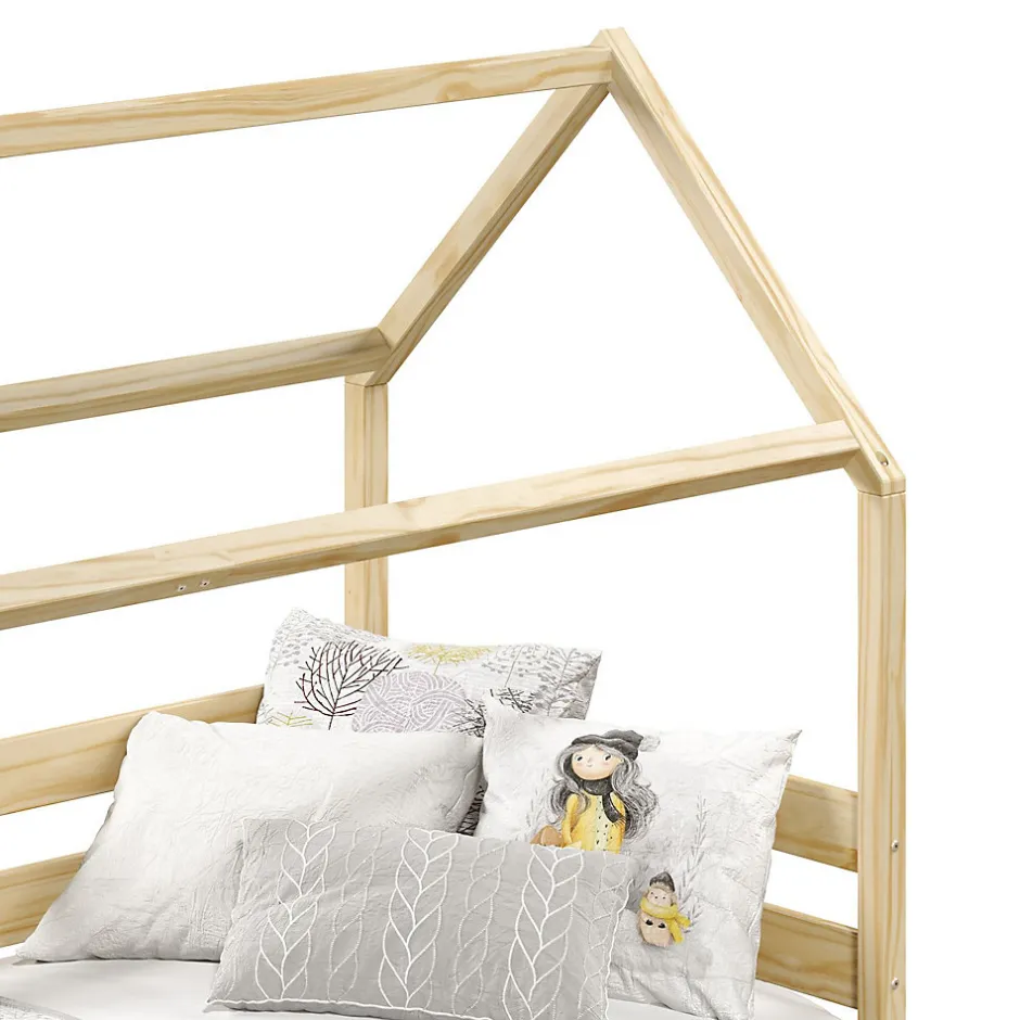 Enfant Idimex Lit cabane FINA 90 x 190 cm, en pin massif naturel