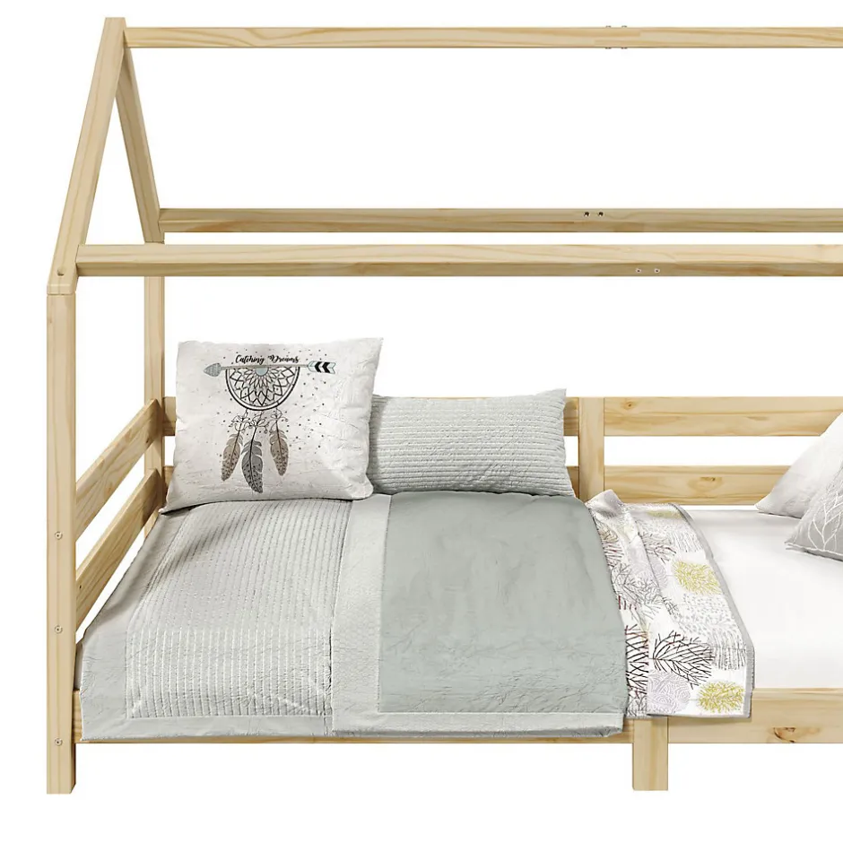Enfant Idimex Lit cabane FINA 90 x 190 cm, en pin massif naturel