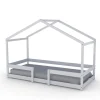 Enfant Weber Industries Lit cabane INDIANA 90x190 + sommier / blanc