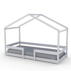 Enfant Weber Industries Lit cabane INDIANA 90x190 + sommier / blanc