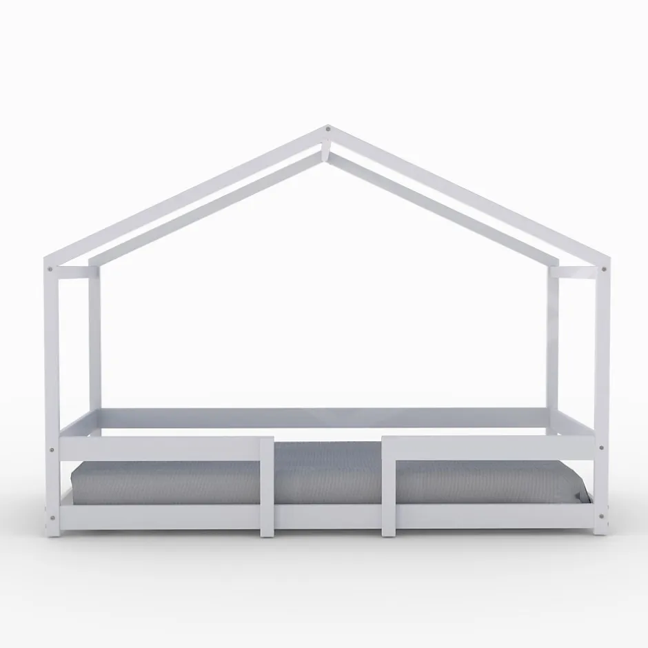 Enfant Weber Industries Lit cabane INDIANA 90x190 + sommier / blanc