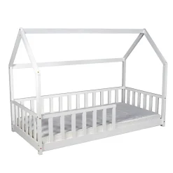 Enfant Weber Industries Lit cabane Kiwi 90x190 avec sommier et matelas /Blanc