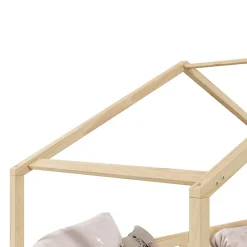 Enfant Idimex Lit cabane LISAN 90 x 190 cm, en pin massif naturel