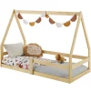 Enfant Idimex Lit cabane LUSIA 80 x 160 cm, en pin massif naturel