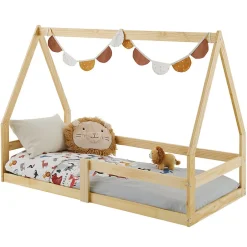 Enfant Idimex Lit cabane LUSIA 80 x 160 cm, en pin massif naturel