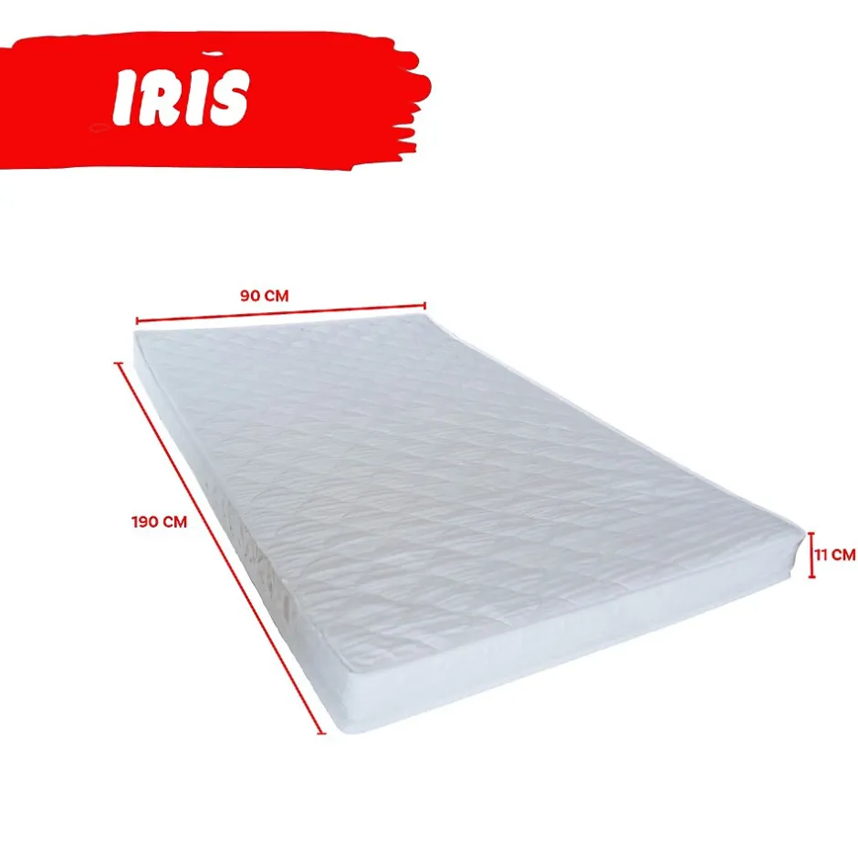 Weber Industries Lit cabane MIKA 90x190 + sommier + matelas IRIS / Blanc Discount