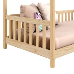 Idimex Lit cabane NINA 90 x 190 cm, en pin massif finition naturelle Clearance