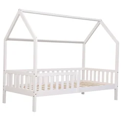Enfant Happy Garden Lit cabane pour enfant 190x90cm blanc MARCEAU -