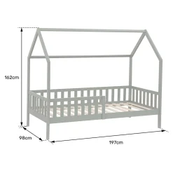 Happy Garden Lit cabane pour enfant 190x90cm en bois MARCEAU - Sale