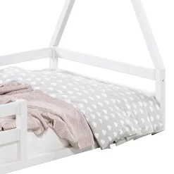 Idimex Lit cabane SILA 90 x 190 cm, en pin massif blanc Best