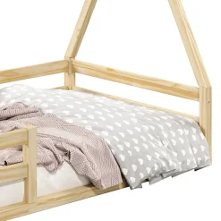 Enfant Idimex Lit cabane SILA 90 x 200 cm, en pin massif naturel